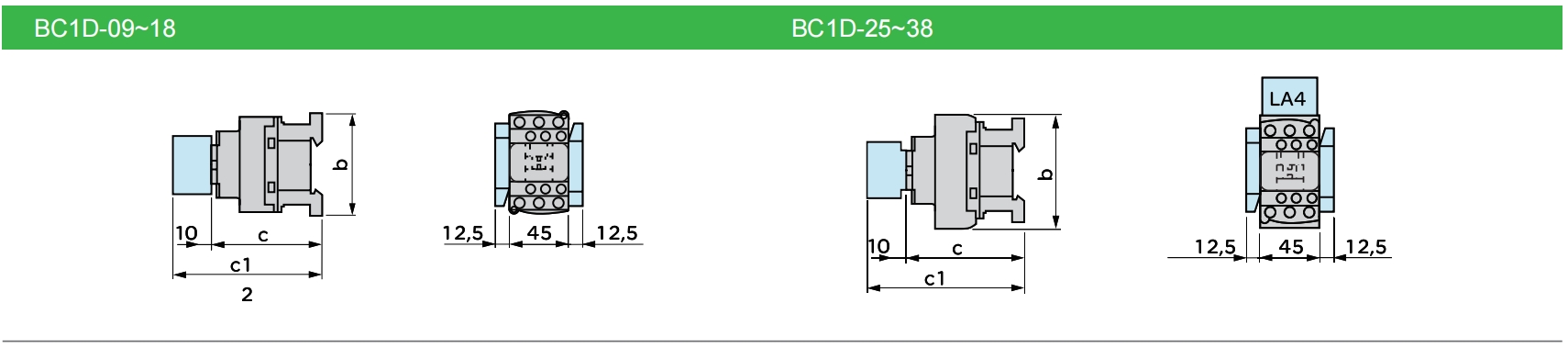 Ac contactor dimensions